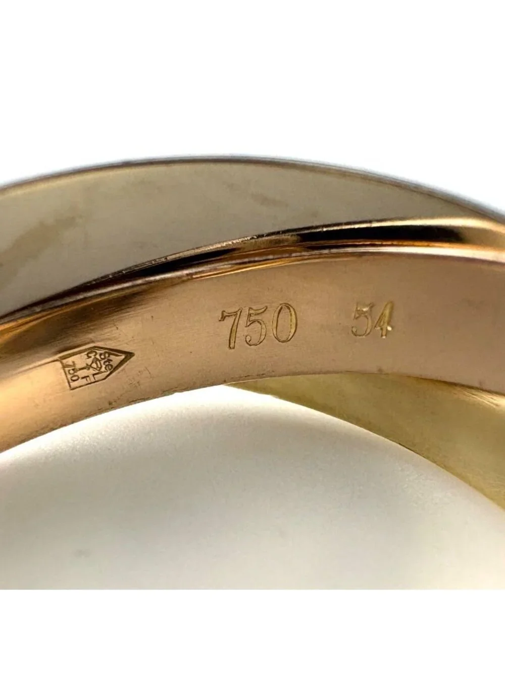 Cartier Trinity Yellow Gold Pink White Ring Three